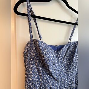 Blue Floral Eyelet Sundress - Never Worn